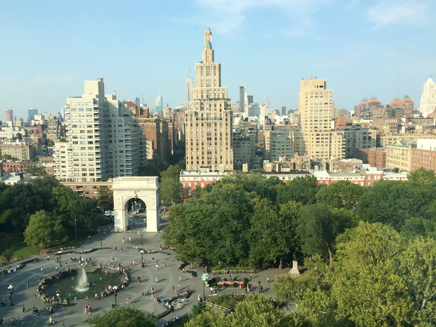 Washington Square Park seen from above.